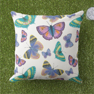 Summer Butterflies Outdoor Pillow