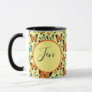 Summer butterflies personalized coffee mug