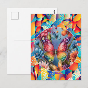 Summer Butterflies  Postcard
