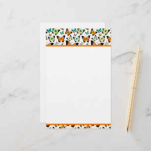 Summer butterflies stationery