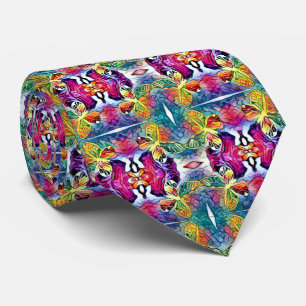 Summer Butterfly Neck Tie