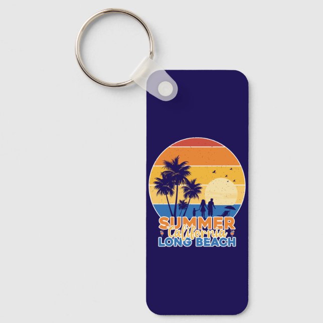 Summer California Long Beach-66594 Keychain (Front)