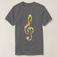 Summer Camo Pattern Treble Clef
