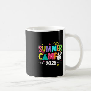 Summer Camp 2025 Camping Campfire Summer Vacation  Coffee Mug