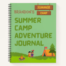 Summer Camp Adventure Journal Personalize w/ Name