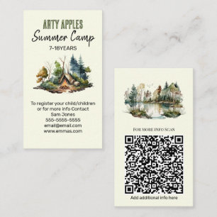 Summer Camp Business Card - woodland  Design
