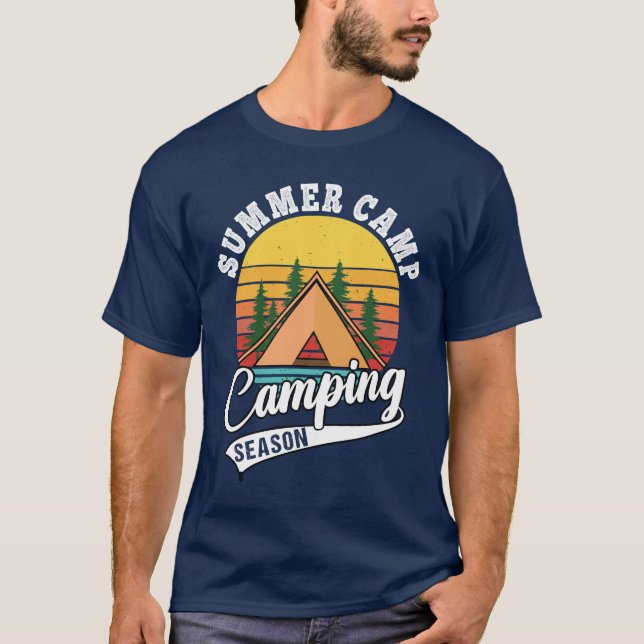 Summer Camp Camping Season Camping Lover T-Shirt (Front)