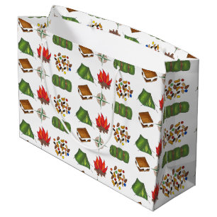 Summer Camp Camping Tent Fire Compass Gift Bag