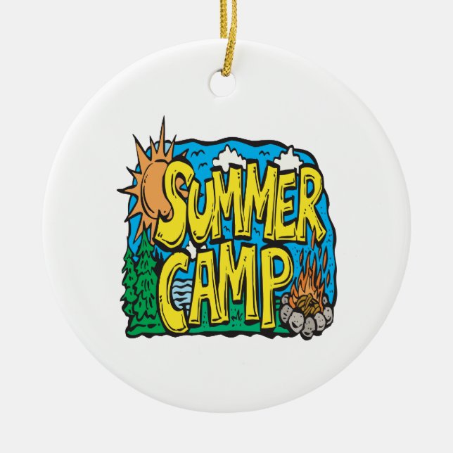 Summer Camp Ceramic Ornament (Front)