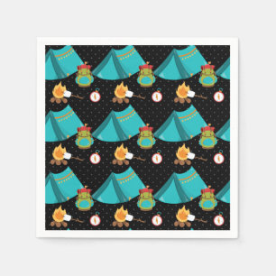 Summer Camp - choose your background colour Napkin