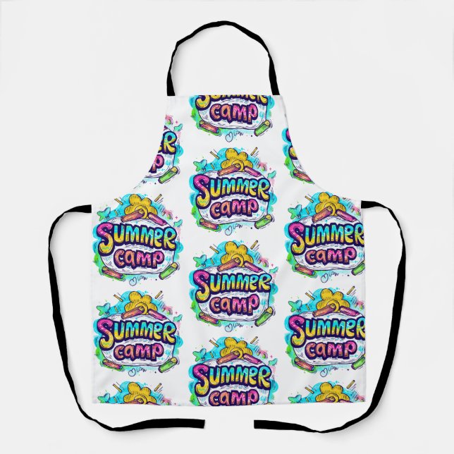 Summer Camp - Colorful Summer Camp Apron (Front)