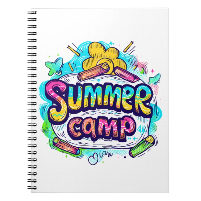 Summer Camp - Colorful Summer Camp Notebook (Front)
