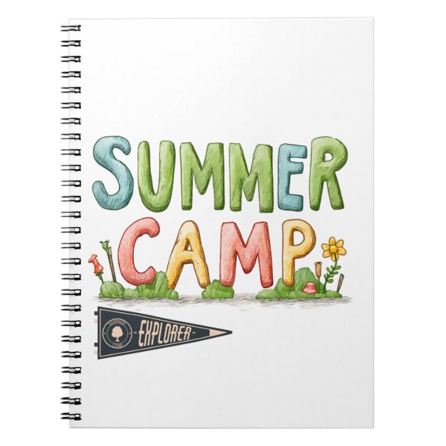Summer Camp - Colorful Summer Camp Notebook (Front)