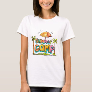 Summer Camp - Colorful Summer Camp Sign T-Shirt
