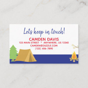Summer Camp Contact Card