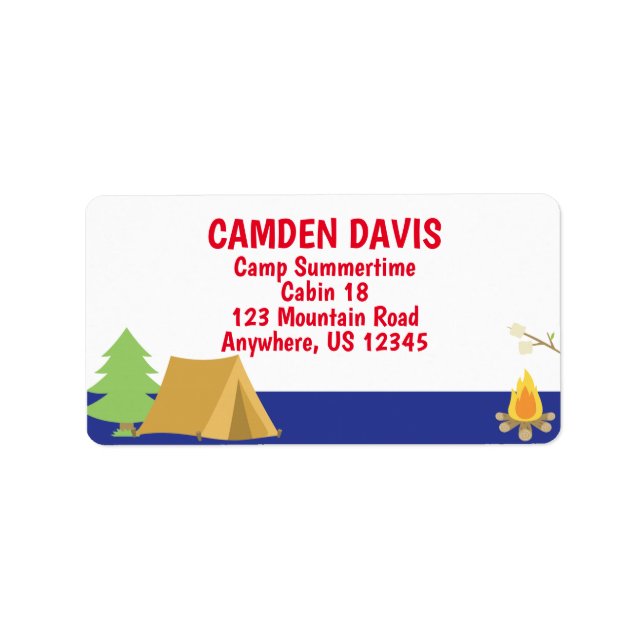 Summer Camp Large Return Address Labels (Front)