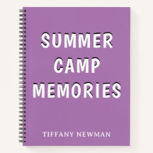 Summer Camp Memories Notebook
