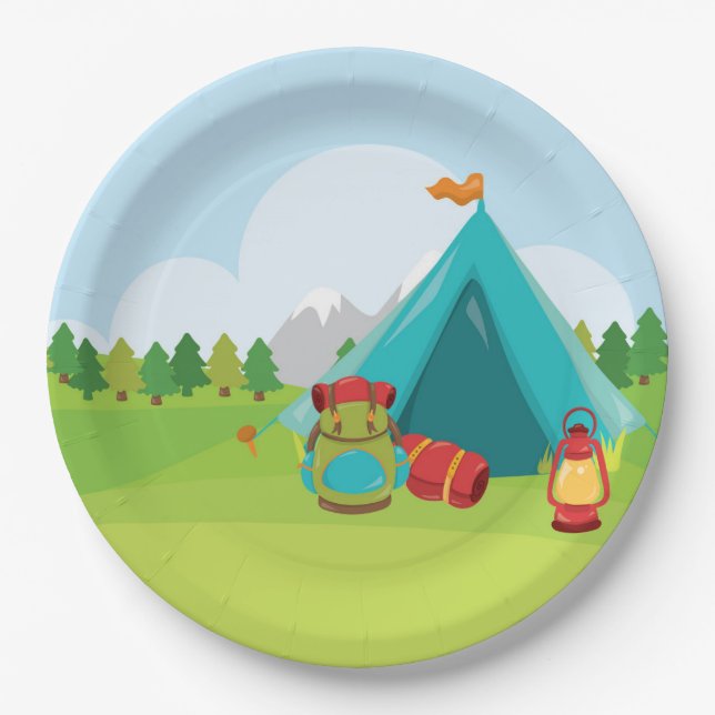 Summer Camp Paper Plate (Front)
