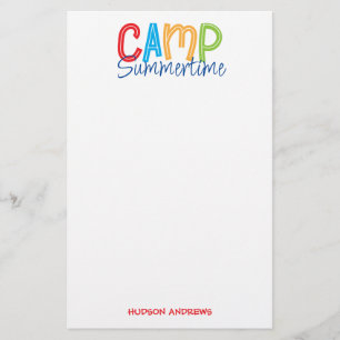 Summer Camp Personalized Stationery