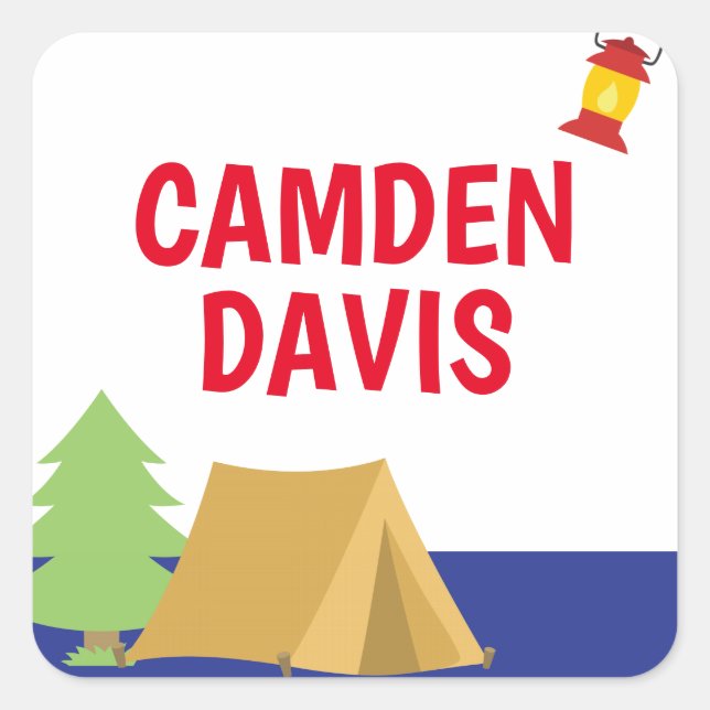 Summer Camp Personalized Stickers (Front)