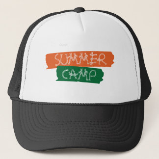 Summer Camp Retro Hand Drawn Rope Design Trucker Hat