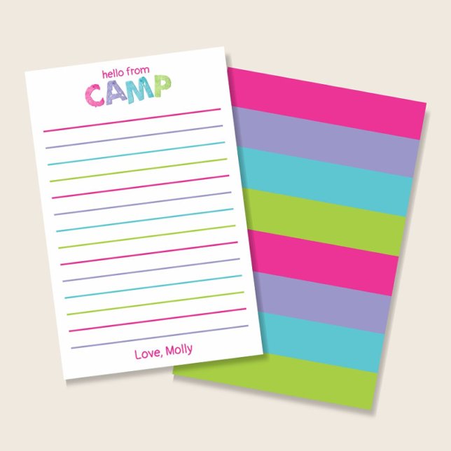 Summer Camp Rustic Wood Pink Girly Letter Set (Creator Uploaded)