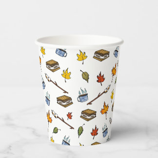 Summer Camp S’mores Campfire Happy Camper Bonfire Paper Cups