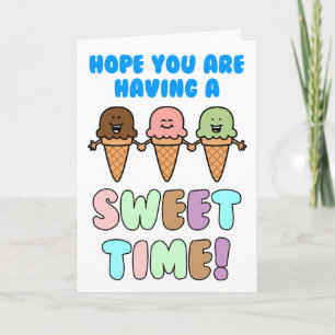 Summer Camp Sweet Time Ice Cream Blank Card