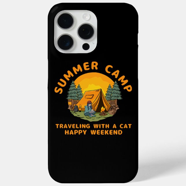 Summer camp  travelling with a cat  Case-Mate iPhone case (Back)