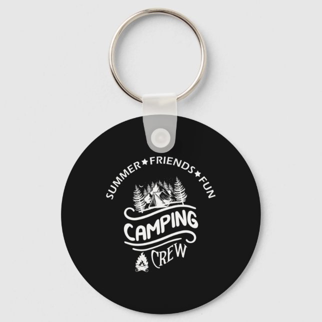 Summer Camp Vacation Camping Crew Keychain (Front)