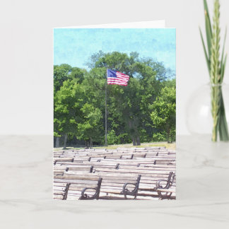 SUMMER CARD: Lake Harriet, "Benches & Flag"_ Card