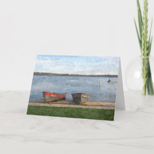 SUMMER CARD: Lake Harriet, Boats, Mpls, MN_ Card