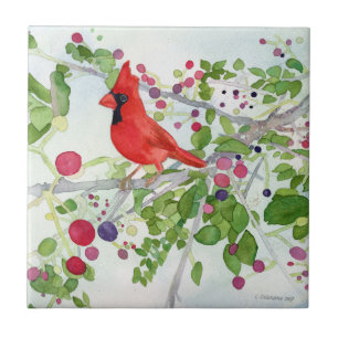 Summer Cardinal Tile