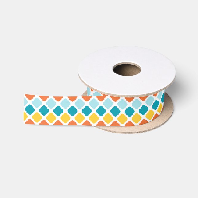 Summer Carnival Pattern Satin Ribbon (Spool)