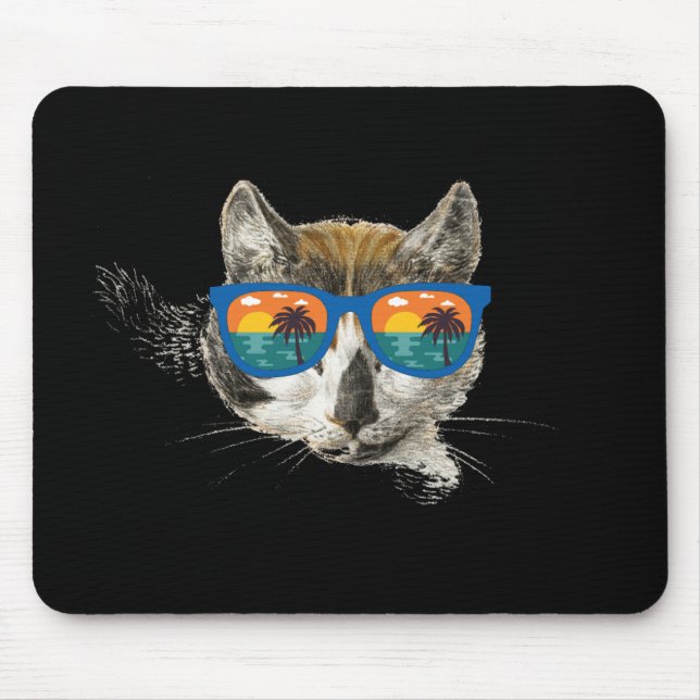 Summer Cat  Funny Cat Mouse Pad (Front)