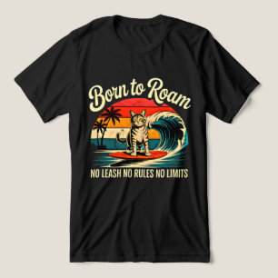 Summer Cat No Leash No Rules Funny Feline  Tri-Blend Shirt
