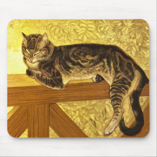 Summer- Cat on a Balustrade by Theophile Steinlen Mouse Pad