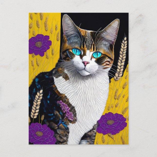 Summer Cat, Postcrossing Postcard (Front)