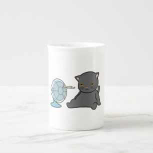 summer cats design infront of fan   dogs design  bone china mug