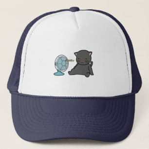 summer cats design infront of fan   dogs design  trucker hat