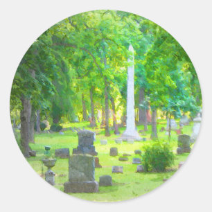 Summer Cemetery Classic Round Sticker