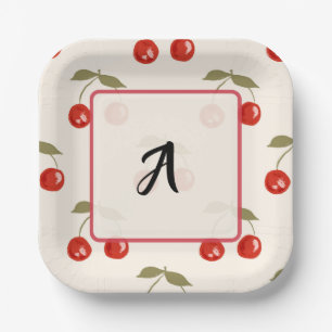 Summer Cherries Paper Plate