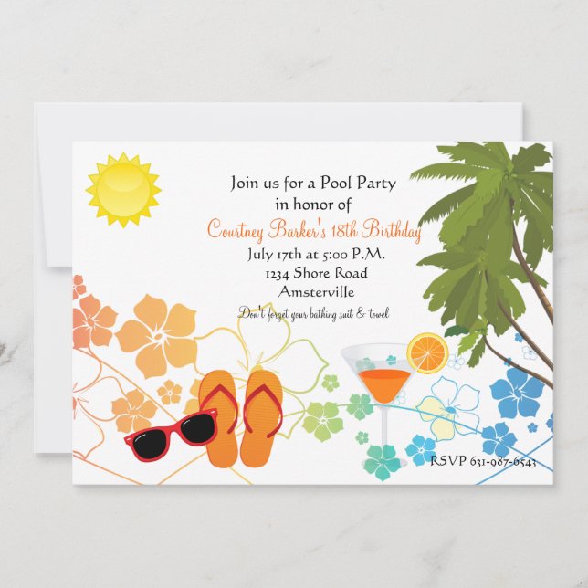 Summer Chillin' Invitation (Front)