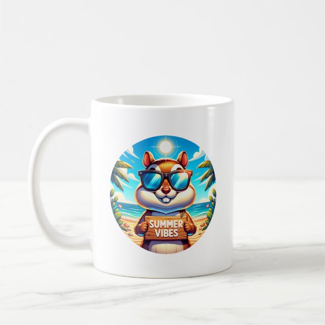 Summer Chipmunk Coffee Mug (Left)