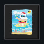 Summer Christmas Hawaii Surfing Santa In July  Magnet<br><div class="desc">Summer Christmas Hawaii Surfing Santa In July</div>