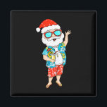 Summer Christmas In July Tropical Santa Holding Ju Magnet<br><div class="desc">Summer Christmas In July Tropical Santa Holding Juice Xmas</div>