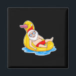 Summer Christmas In July Tropical Santa On Pool Su Magnet<br><div class="desc">Summer Christmas In July Tropical Santa On Pool Summer Santa</div>