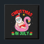 Summer Christmas In July - Tropical Santa Surfing  Magnet<br><div class="desc">Summer Christmas In July - Tropical Santa Surfing Hawaiian 1</div>