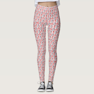 Summer Christmas Koalas White Leggings