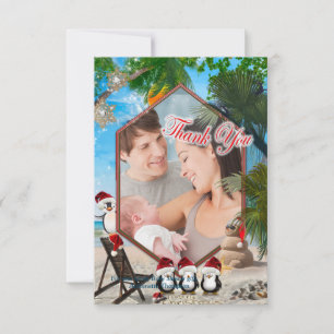 Summer Christmas Thank You Card